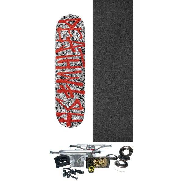 Deathwish Skateboards Snake Spray Skateboard Deck - 8.47" x 31.875" - Complete Skateboard Bundle